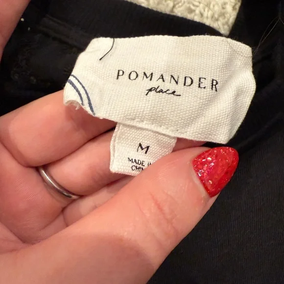 Pomander Place Black Eyelet Sleeve Top - Picture 3 of 5